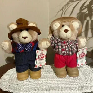 Vtg 1986 Wendy’s Boone Furskins Bears 7.5”